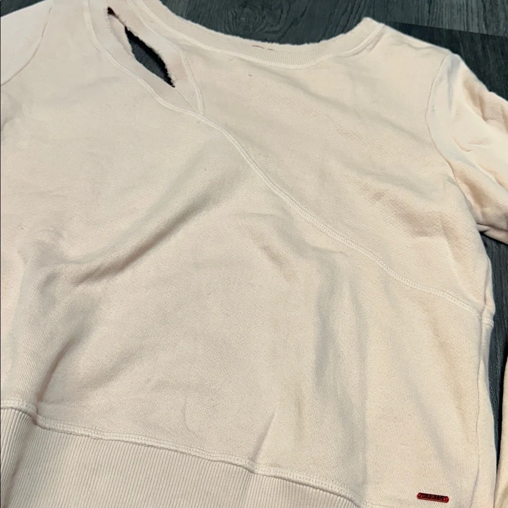 n:PHILANTHROPY Blush Pink Distressed Sweatshirt - Picture 4 of 6